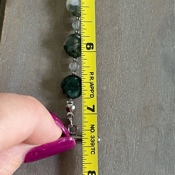 Green Moss Agate Toggle Bracelet - Picture 5 of 5